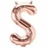 Not Specified Small Letter Balloon S - 41cm Rose Gold - Air Filled Only Letters, Number & KITS - AIR FILLED