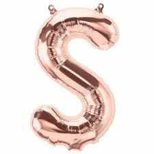 Not Specified Small Letter Balloon S - 41cm Rose Gold - Air Filled Only Letters, Number & KITS - AIR FILLED