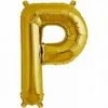 Not Specified Small Letter Balloon P - 41cm Gold - Air Filled Only Letters, Number & KITS - AIR FILLED