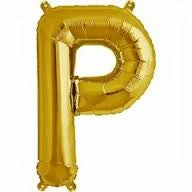 Not Specified Small Letter Balloon P - 41cm Gold - Air Filled Only Letters, Number & KITS - AIR FILLED
