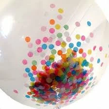 Not Specified Large Round Confetti Balloons - Choose Your Colours