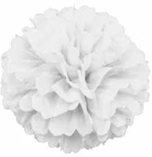 Metero Tissue Paper Puff Ball | White | 40cm