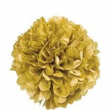 Metero Tissue Paper Puff Ball - Gold Puff Ball Hanging Decorations