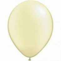 Not Specified Ivory Balloons Pearl ~ Singles ~ Pack ~ Helium Filled ~ Flat