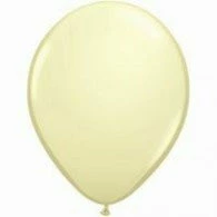 Not Specified Ivory Balloons Matte ~ Singles ~ Pack ~ Helium Filled ~ Flat Latex Balloons - 11" (28cm)