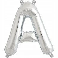 Not Specified Small Letter Balloon A - 41cm Silver - Air Filled Only