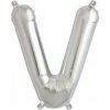 Not Specified Small Letter Balloon V - 41cm Silver - Air Filled Only Letters, Number & KITS - AIR FILLED