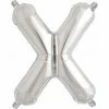 Not Specified Small Letter Balloon X - 41cm Silver - Air Filled Only