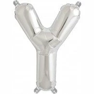 Not Specified Small Letter Balloon Y - 41cm Silver - Air Filled Only