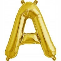 Not Specified Small Letter Balloon A - 41cm Gold - Air Filled Only