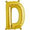 Not Specified Letters, Number & KITS - AIR FILLED Small Letter Balloon D - 41cm Gold - Air Filled Only