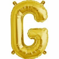 Not Specified Small Letter Balloon G - 41cm Gold - Air Filled Only