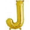 Not Specified Small Letter Balloon J - 41cm Gold - Air Filled Only