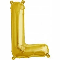 Not Specified Small Letter Balloon L - 41cm Gold - Air Filled Only Letters, Number & KITS - AIR FILLED