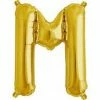 Not Specified Letters, Number & KITS - AIR FILLED Small Letter Balloon M - 41cm Gold - Air Filled Only
