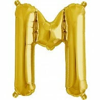 Not Specified Letters, Number & KITS - AIR FILLED Small Letter Balloon M - 41cm Gold - Air Filled Only