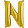 Not Specified Small Letter Balloon N - 41cm Gold - Air Filled Only Letters, Number & KITS - AIR FILLED