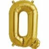 Not Specified Letters, Number & KITS - AIR FILLED Small Letter Balloon Q - 41cm Gold - Air Filled Only