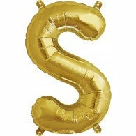 Not Specified Letters, Number & KITS - AIR FILLED Small Letter Balloon S - 41cm Gold - Air Filled Only