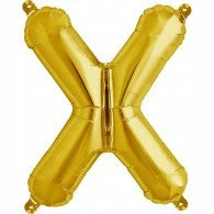 Not Specified Small Letter Balloon X - 41cm Gold - Air Filled Only