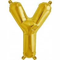 Not Specified Small Letter Balloon Y - 41cm Gold - Air Filled Only
