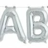Not Specified Letters, Number & KITS - AIR FILLED Silver BABY Letter Balloon Foil Kit - Air Fill Only