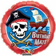 Not Specified Send Balloons Pirate Happy Birthday Foil Balloon