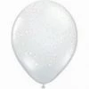 Not Specified Printed Balloons Stars Balloons Clear W/ White Stars- Singles Or Packs - Helium Filled Or Flat