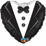 Not Specified Heart Shape Wedding Tuxedo Foil Balloon