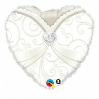 Not Specified Heart Shape Wedding Gown Foil Balloon
