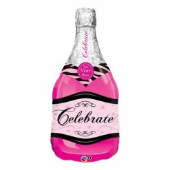Not Specified Send Balloons Pink Champagne Bottle Balloon