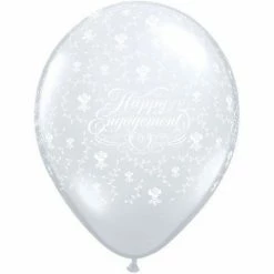 Not Specified Happy Engagement Balloons Clear - Singles Or Packs - Helium Filled Or Flat