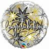 Not Specified Congratulations Balloon - Silver, Black & Gold Send Balloons