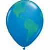 Not Specified Printed Balloons World Balloons Blue - Singles Or Packs - Helium Filled Or Flat