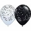 Not Specified Stars Balloons Black & White- Singles Or Packs - Helium Filled Or Flat Printed Balloons