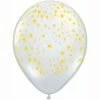 Not Specified Stars Balloons Clear W/ Gold Stars- Singles Or Packs - Helium Filled Or Flat