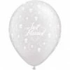 Not Specified Just Married Balloons Clear - Singles Or Packs - Helium Filled Or Flat Printed Balloons