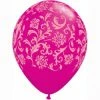 Not Specified Damask Balloons Pink - Singles Or Packs - Helium Filled Or Flat