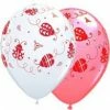 Not Specified Ladybug Balloons Pink & White - Singles Or Packs - Helium Filled Or Flat