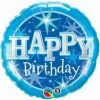Not Specified Happy Birthday - Balloons Happy Birthday Balloon Blue Sparkle