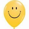 Not Specified Smiley Face Balloons Yellow - Singles Or Packs - Helium Filled Or Flat