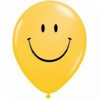 Not Specified Smiley Face Balloons Yellow - Singles Or Packs - Helium Filled Or Flat