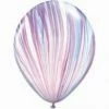 Not Specified Printed Balloons Marble Balloons Pink / Purple / Blue- Singles Or Packs - Helium Filled Or Flat