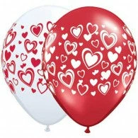 Not Specified Red & Pink Heart Balloons - Singles Or Packs - Helium Filled Or Flat