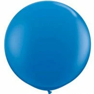 Not Specified Latex Balloons - 35" (90cm) Round Dark Blue Balloon 90cm