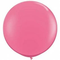 Not Specified Latex Balloons - 35" (90cm) Round Rose Pink Balloon 90cm