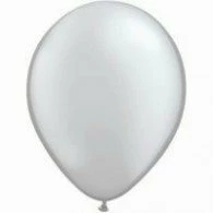 Not Specified Silver Balloons Metallic Pearl ~ Singles ~ Pack ~ Helium Filled ~ Flat Latex Balloons - 11" (28cm)