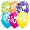 Not Specified Peace Signs & Heart Balloons - Singles Or Packs - Helium Filled Or Flat Printed Balloons