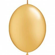 Not Specified Linking Balloons Quick Link Metallic Gold Latex Balloon Pack Of 10