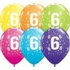 Not Specified 6th Birthday Balloons Assorted - Single Or Pack - Helium Filled - Flat